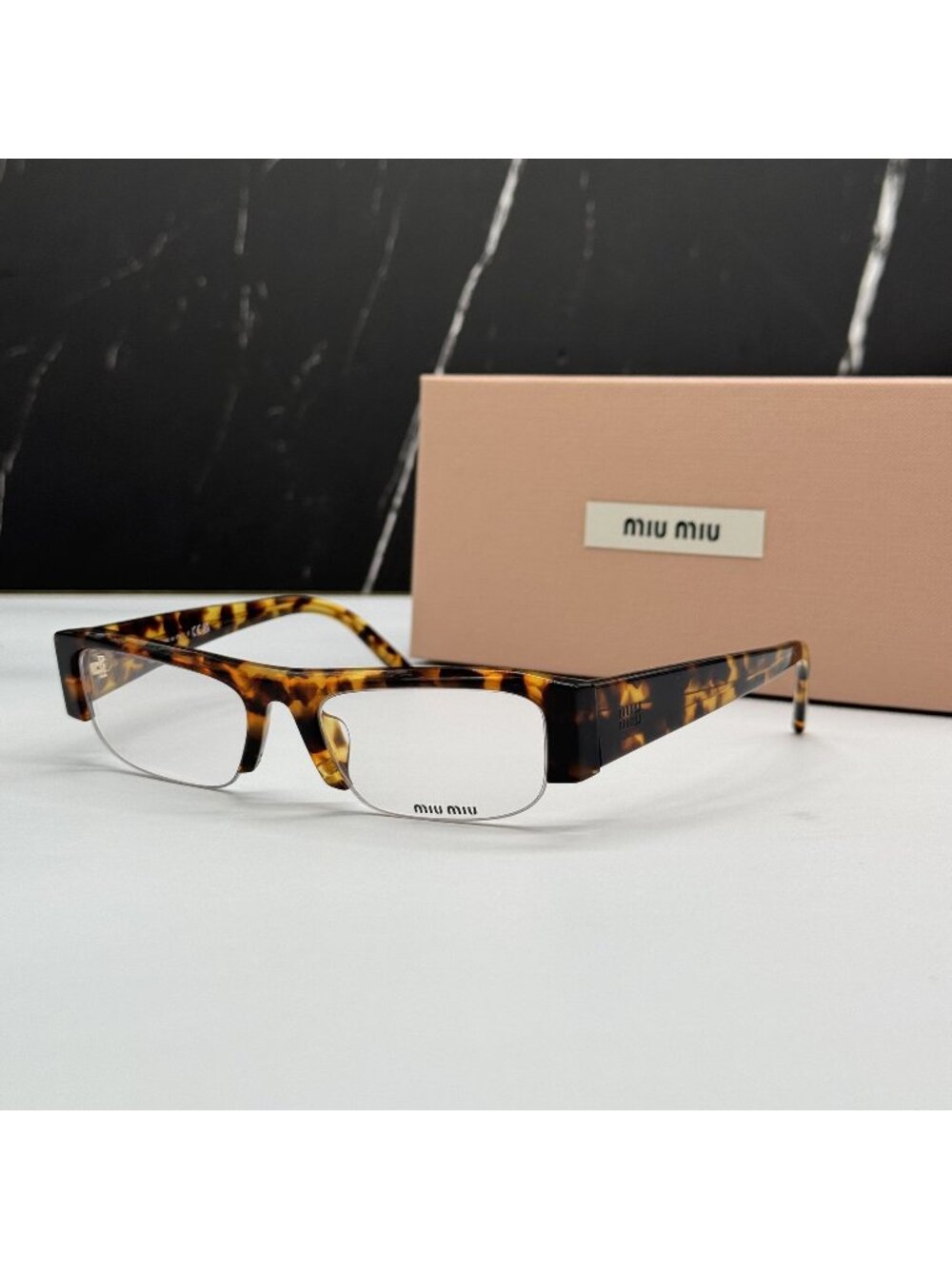 NEW MIU MIU MUB07S 14L08N EYEGLASSES HAVANA WOMEN MU B07S, SMU B07